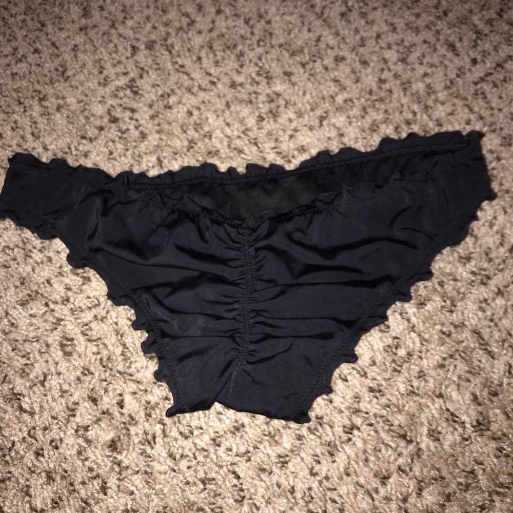 Black ruffle bottoms